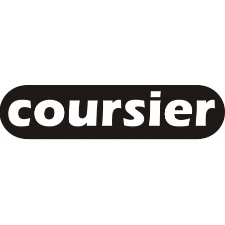 Coursier noir - 15x3.5cm - Autocollant(sticker)