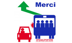 véhicule prioritaire carré - 20x20 cm - Autocollant(sticker)