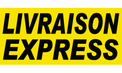 Livraison express jaune - 30x14 cm - Autocollant(sticker)