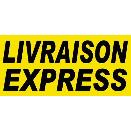 Livraison express jaune - 30x14 cm - Autocollant(sticker)