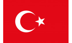 Drapeau Turquie - 19.5 x 13 cm - Autocollant(sticker)