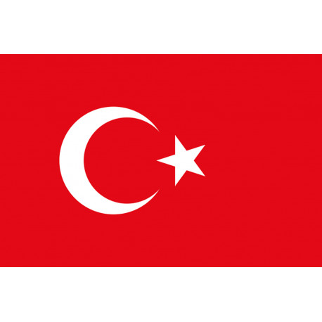 Drapeau Turquie - 19.5 x 13 cm - Autocollant(sticker)