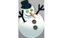 Bonhomme de neige (29x20cm) - Autocollant(sticker)