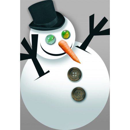 Bonhomme de neige (29x20cm) - Autocollant(sticker)