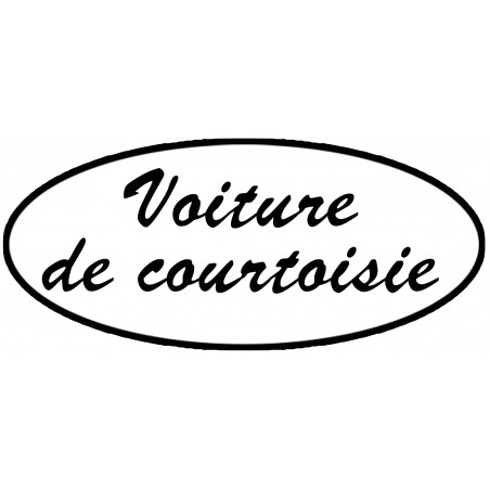 voiture de courtoisie - 29x13cm - Autocollant(sticker)