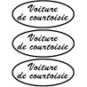 voiture de courtoisie - 3 stickers de 20x9cm - Autocollant(sticker)