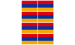 Drapeau Arménie - 8 stickers - 9.5 x 6.3 cm - Autocollant(sticker)