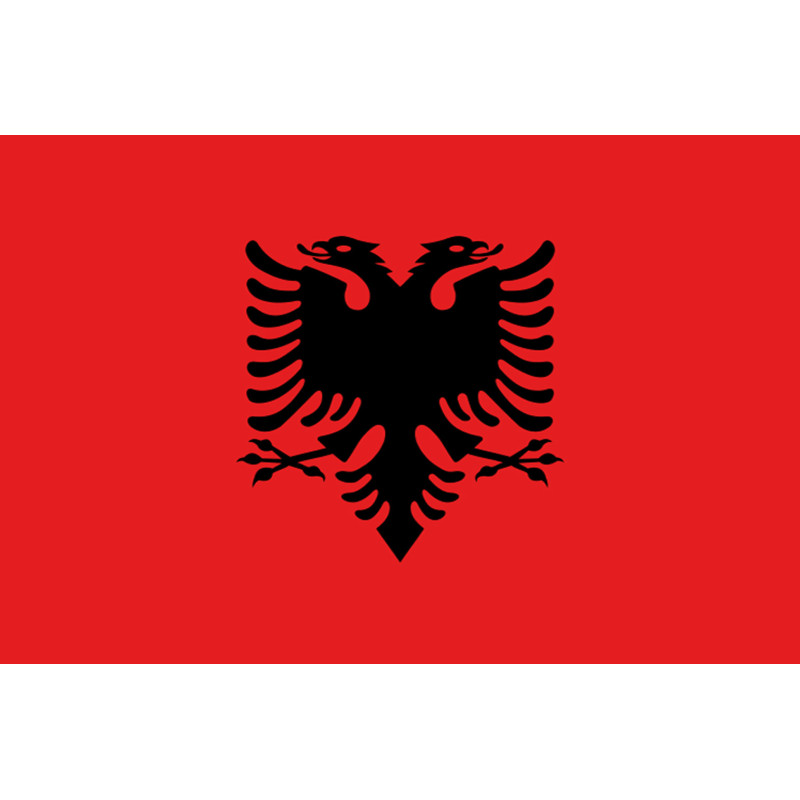 Drapeau Albanie - 19.5x13 cm - Sticker/autocollant