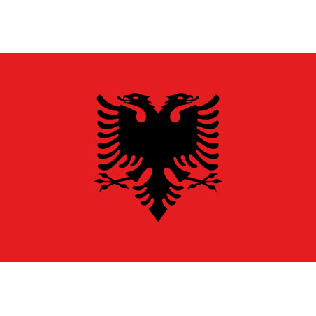 Drapeau Albanie - 15x10 cm - Sticker/autocollant