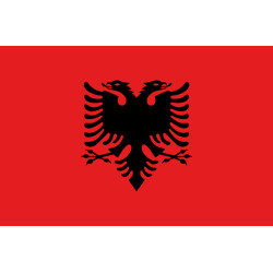Drapeau Albanie - 5x3.3 cm - Sticker/autocollant