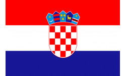 Drapeau Croatie - 19.5x13 cm - Autocollant(sticker)