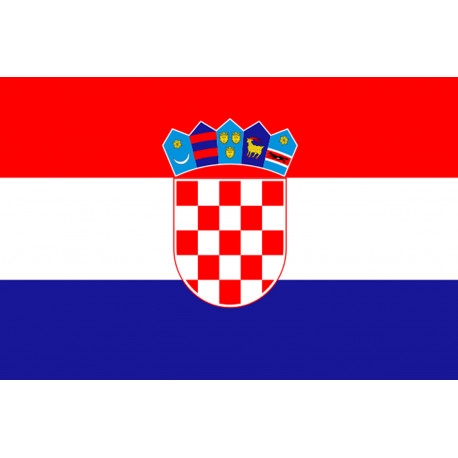 Drapeau Croatie - 19.5x13 cm - Autocollant(sticker)