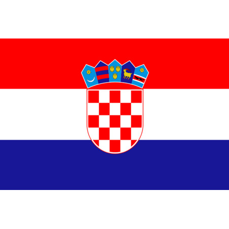 Drapeau Croatie - 19.5x13 cm - Sticker/autocollant
