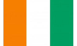 Drapeau Côte d'Ivoire - 19.5 x 13 cm - Autocollant(sticker)