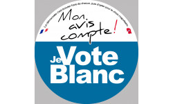 Mon avis compte le vote blanc - 15cm - Autocollant(sticker)