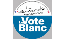 Démocratie le vote blanc - 20cm - Autocollant(sticker)