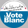 Démocratie le vote blanc - 5cm - Autocollant(sticker)