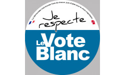 Je respecte le vote blanc - 20cm - Autocollant(sticker)