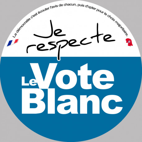 Je respecte le vote blanc - 20cm - Autocollant(sticker)