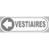 Vestiaires blanc flèche gauche - 20x6.6cm - Sticker/autocollant