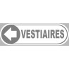 Vestiaires blanc flèche gauche - 20x6.6cm - Autocollant(sticker)