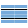 Drapeau Botswana - 4 stickers - 9.5 x 6.3 cm - Sticker/autocollant