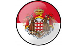 Drapeau Monaco Effet 3D - 10cm - Autocollant(sticker)