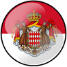 Drapeau Monaco Effet 3D - 10cm - Autocollant(sticker)