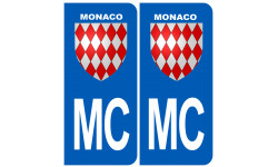 immatriculation MC Monaco Grimaldi - Autocollant(sticker)