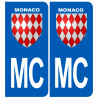 immatriculation MC Monaco Grimaldi - Autocollant(sticker)