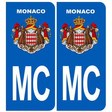 numéro immatriculation MC Monaco - Autocollant(sticker)