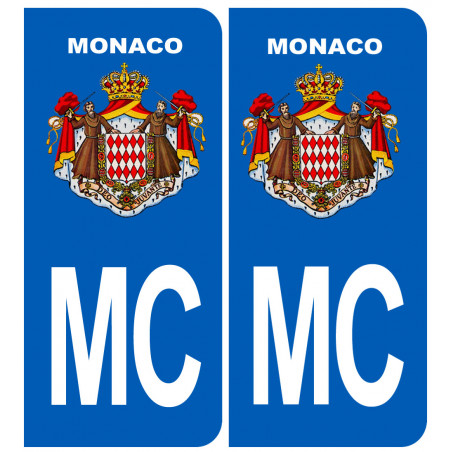 immatriculation MC Monaco - Autocollant(sticker)