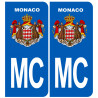 numéro immatriculation MC Monaco - Autocollant(sticker)