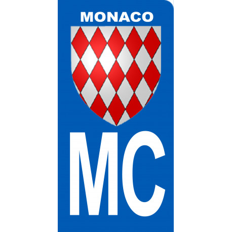 immatriculation motard monégasque - Autocollant(sticker)