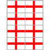 Drapeau Angleterre - 8 stickers - 9.5 x 6.3 cm - Sticker/autocollant