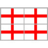 Drapeau Angleterre - 4 stickers - 9.5 x 6.3 cm - Autocollant(sticker)