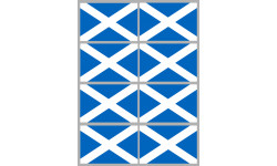 Drapeau Ecosse - 8 stickers - 9.5 x 6.3 cm - Autocollant(sticker)