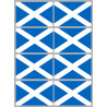 Drapeau Ecosse - 8 stickers - 9.5 x 6.3 cm - Autocollant(sticker)