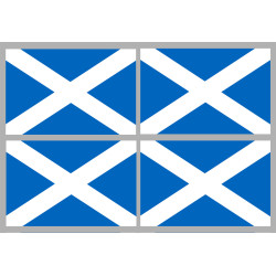 Drapeau Ecosse - 4 stickers - 9.5 x 6.3 cm - Sticker/autocollant