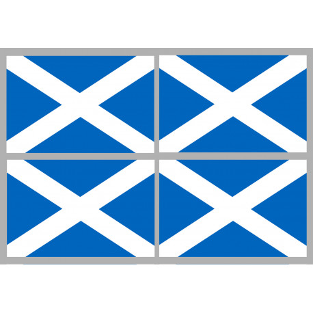 Drapeau Ecosse - 4 stickers - 9.5 x 6.3 cm - Autocollant(sticker)