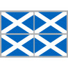 Drapeau Ecosse - 4 stickers - 9.5 x 6.3 cm - Autocollant(sticker)