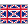 drapeau Grande Bretagne - 4 stickers - 9.5 x 6.3 cm - Sticker/autocoll