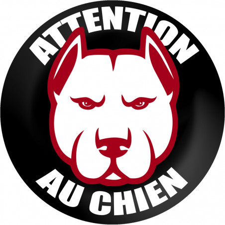 ATTENTION AU CHIEN - 15cm - Autocollant(sticker)