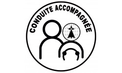 conduite accompagnée Bretagne hermine - 15cm - Autocollant(sticker)