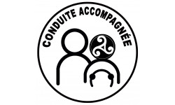 conduite accompagnée Bretagne triskel - 15cm - Autocollant(sticker)