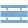 Drapeau Argentine - 4 stickers - 9.5 x 6.3 cm - Autocollant(sticker)