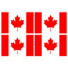 Drapeau Canada - 4 stickers - 9.5 x 6.3 cm - Autocollant(sticker)