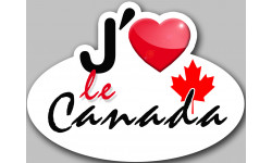 J'aime le Canada - 15x11cm - Autocollant(sticker)