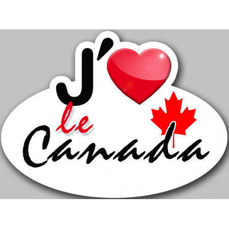 J'aime le Canada - 15x11cm - Autocollant(sticker)