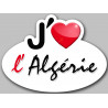 Autocollant (sticker): J'aime l'Algérie : 15x11cm